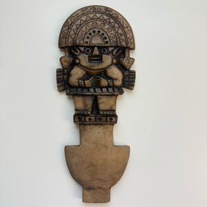 VTG Tumi Knife Figurine 9 3/4" Peru Inca Maya Aztec Stone Ceramic Marble Carving